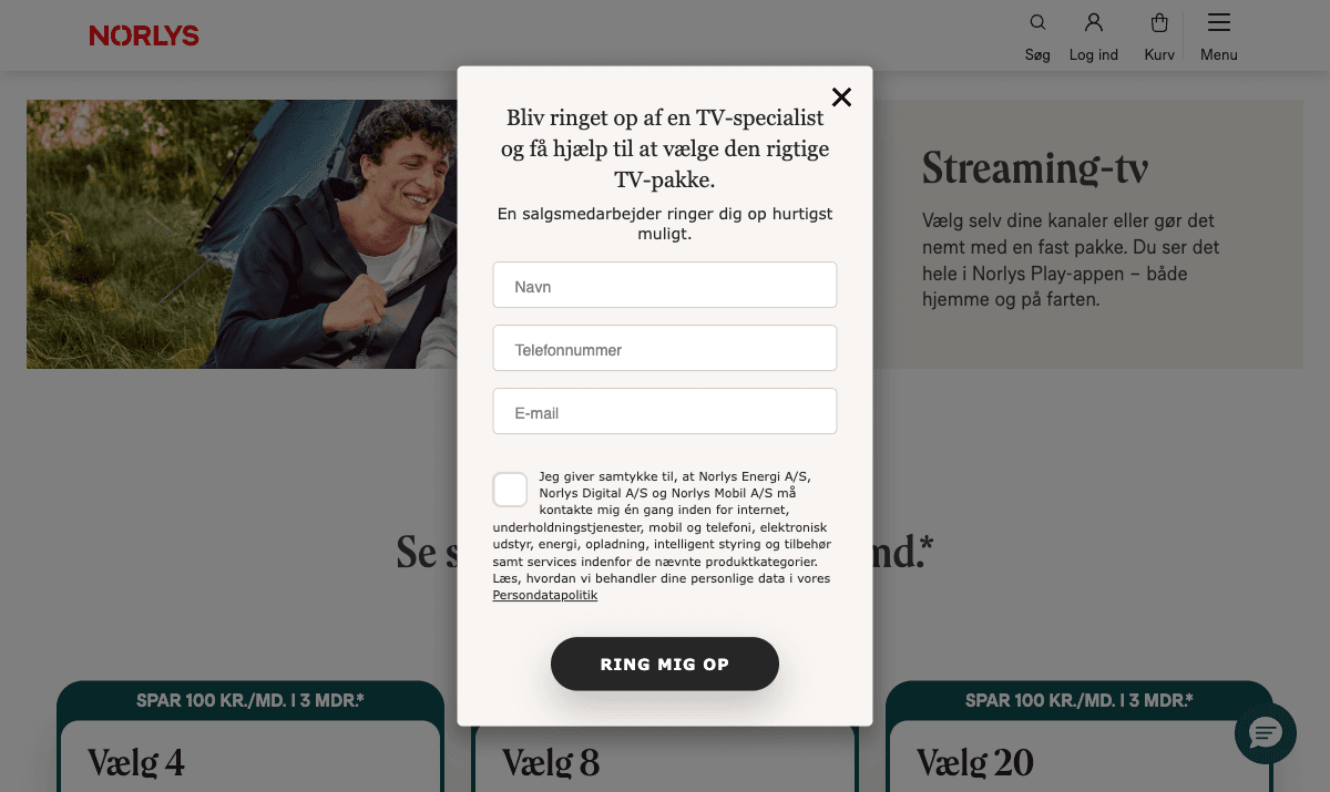 Norlys streaming-TV — vælg selv kanaler og streamingtjenester via app